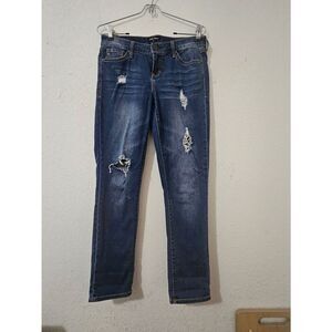 Dear John Jeans Madison Dark Blue Distressed Jeans Size 25